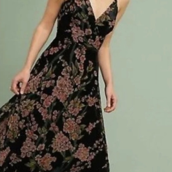 Anthropologie Eri + Ali Velvet Burnout Kora Slip Dress - 0 - Picture 3 of 6